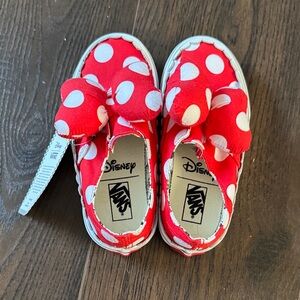 Vans Disney Red and White Polka Dot Kids Sneakers!
